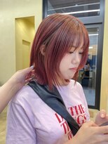 スニュウ(snuw)&nbsp;【snuw mina】レイヤーカット/ワインレッドカラー/伏見