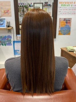 ウル(ulu)の写真/【朝のお手入れが簡単に】ダメージを最小限に抑えた"コスメ縮毛矯正"でナチュラルなストレートヘアを実現！