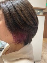 クララ カシハラ(CLALA Kashihara)&nbsp;ショートレイヤー/インナーカラーピンク