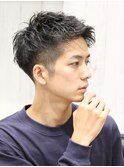メンズビジネスショートツーブロック眉毛カット好印象バーバー