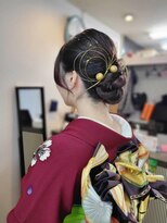 かぐや姫 エルモード フェレ美容室 行徳店&nbsp;成人式 振袖の着付けとヘアーアップ