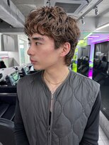 メンズニュアンスパーマショートマッシュ