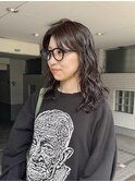 ゆるめカールのミディアムパーマ