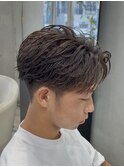 フェザーパーマ フェザーショート 刈り上げセンターパート