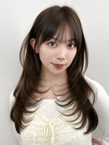 アマトウキョウ アユンチェ(AMA TOKYO×AYUNCHE) 韓国ヘア 透明感カラー 2wayバング レイヤーカット 顔周り