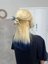 ワンズクロエ 原宿店(ONE's Chloe)&nbsp;ミディアムレイヤーカット似合わせカットダークアッシュ着物原宿