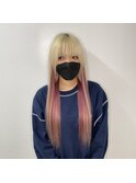 ブロンド×インナーカラー