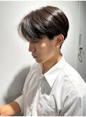 メンズニュアンスパーマ毛流れパーマセンターパート刈り上げ渋谷