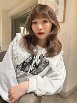 アクシス 栄店(`AXIS)&nbsp;森崎ワンホンレイヤー/ミルクティーブロンド/ダークブルー/栄
