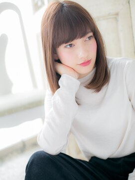 モッズ ヘア 福岡姪浜店(mod's hair) *mod's姪浜*…くすみカラーオン眉前下がり小顔ストレートe