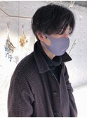 《長谷川愛》無造作パーマセンターパートマッシュ