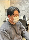 【オシャレ】癖をいかしてパーマ風センターパート