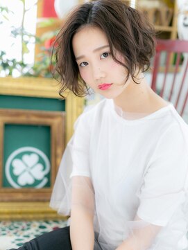 カバーヘア ブリス 志木南口駅前店(COVER HAIR bliss) グレージュアッシュくせ毛風エアリーボブa志木20代30代40代50代