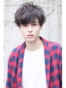 ケアリー 浦和美園(Carelly) ツイストパーマ七三オールバックマッシュウルフスリークショート