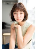 大人かわいい艶っとふんわり美髪ボブ