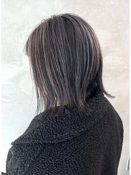 ペスカ 長町南店(pesca) 切りっぱなしボブ×コントラストハイライト
