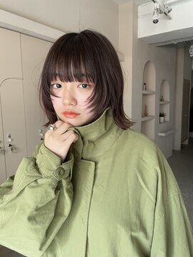 ルル 表参道(lulu.) ミニボブ 切りっぱなしボブ 暗髪ボブ 外ハネボブ【Riku】