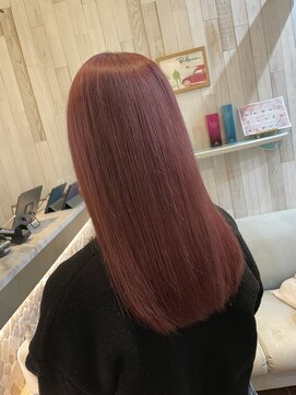 ラグーン(LAGOON) ピンク/ブリーチカラー/ブラウン/前髪カット