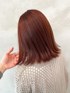 ペスカ 長町南店(pesca) ブラッドオレンジ × ブラウン　(ブリーチなしWカラー) OIKAWA