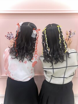 リアン(lien) ライブ前ヘアメ☆三つあみハーフツイン