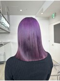 "ラベンダー×ミディアムヘア