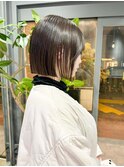 切りっぱなしボブ/グレージュ/20代30代AYU27