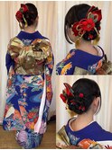 編み込みヘアアレンジ