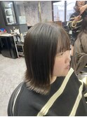 縮毛矯正 ミディアム 外はね