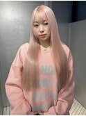 くびれヘア/アプリコットオレンジ/夏のヘアアレンジ/梅田