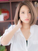 カバーヘア ブリス 戸田公園西口店(COVER HAIR bliss) 大人かっこいいロブヘア前下がりボブA1戸田公園30代40代50代