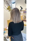 大人の立体感バレイヤージュボブ