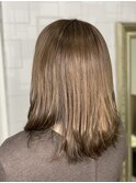 【河野有希】ブリーチなしのソフトグレージュ