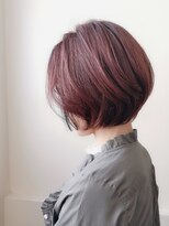 ダリ 本店(DAHLI) 大人の髪質改善ショートボブ×コーラルピンク
