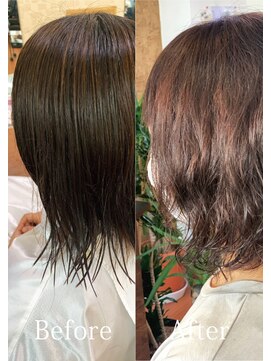 アークスヘアー ピンクべージュ大人可愛い☆無造作カール×ショートボブ