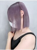 ラベンダーボブ_ショコラベージュボブルフベビーバング_ba340741