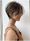 ショートボブ髪型30代40代50代前髪あり前髪なし面長丸顔【倉田】