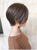 くびレイヤーグレーベージュニュアンスカラー白髪染め白髪ぼかし