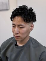 ジェイソン(JASON)&nbsp;【メンズショートヘア】ツイストパーマツーブロックショート