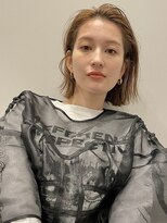 ワンレン小顔切りっぱなしボブ