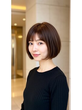 ブルーベイル(Blue Veil.) 内巻きボブ/40代ボブ/50代ボブ/大人上品/ヘッドスパ/白髪染め