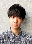 黒髪マッシュナチュラルマッシュメンズヘア韓国ツーブロック