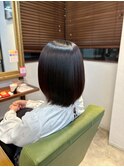髪質改善/酸性ストレート/縮毛矯正/艶髪/暗髪/ミディアムボブ