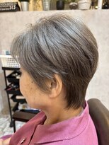 シンミシエル 京都北野白梅町(shinmiciel) ナチュラルショートイメチェン前髪あり30代40代50代60代ショート