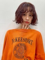 アクアオモテサンドウ(ACQUA omotesando) △ボブパーマミディアムパーマプードルパーマオレンジブラウン