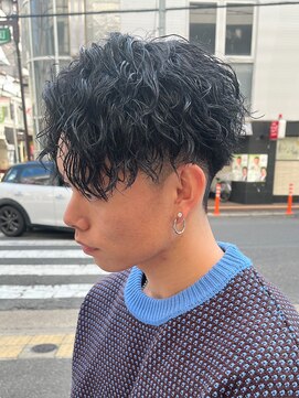 エルマーク 梅田(L-MARK) センターパート/波巻きパーマ/スパイラルパーマ/men's
