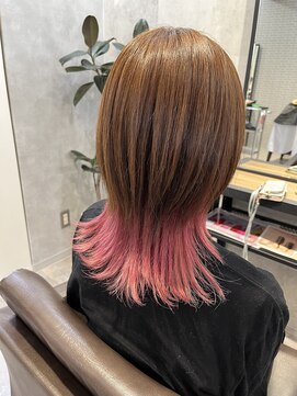 トリコ 梅田茶屋町店(trico) 春にしたい！ピンクインナーカラー×ウルフカット♪