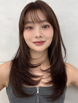 アッシュ 新杉田店(Ash) 新杉田レイヤーカット韓国ダブルカラー顔周り前髪カットボブ