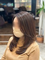 ルシードスタイル ナチュールトゥ(LUCIDO STYLE nature to)&nbsp;大人ロングレイヤー×ベージュブラウン