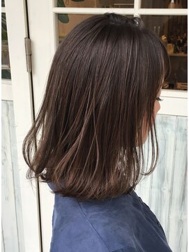 マスト ヘアー(must hair) フォギーグレージュ×切りっぱなしボブ大人可愛い20代30代40代