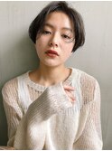 暗めカラー/レイヤーカット/くすみベージュ/ボブ/新宿